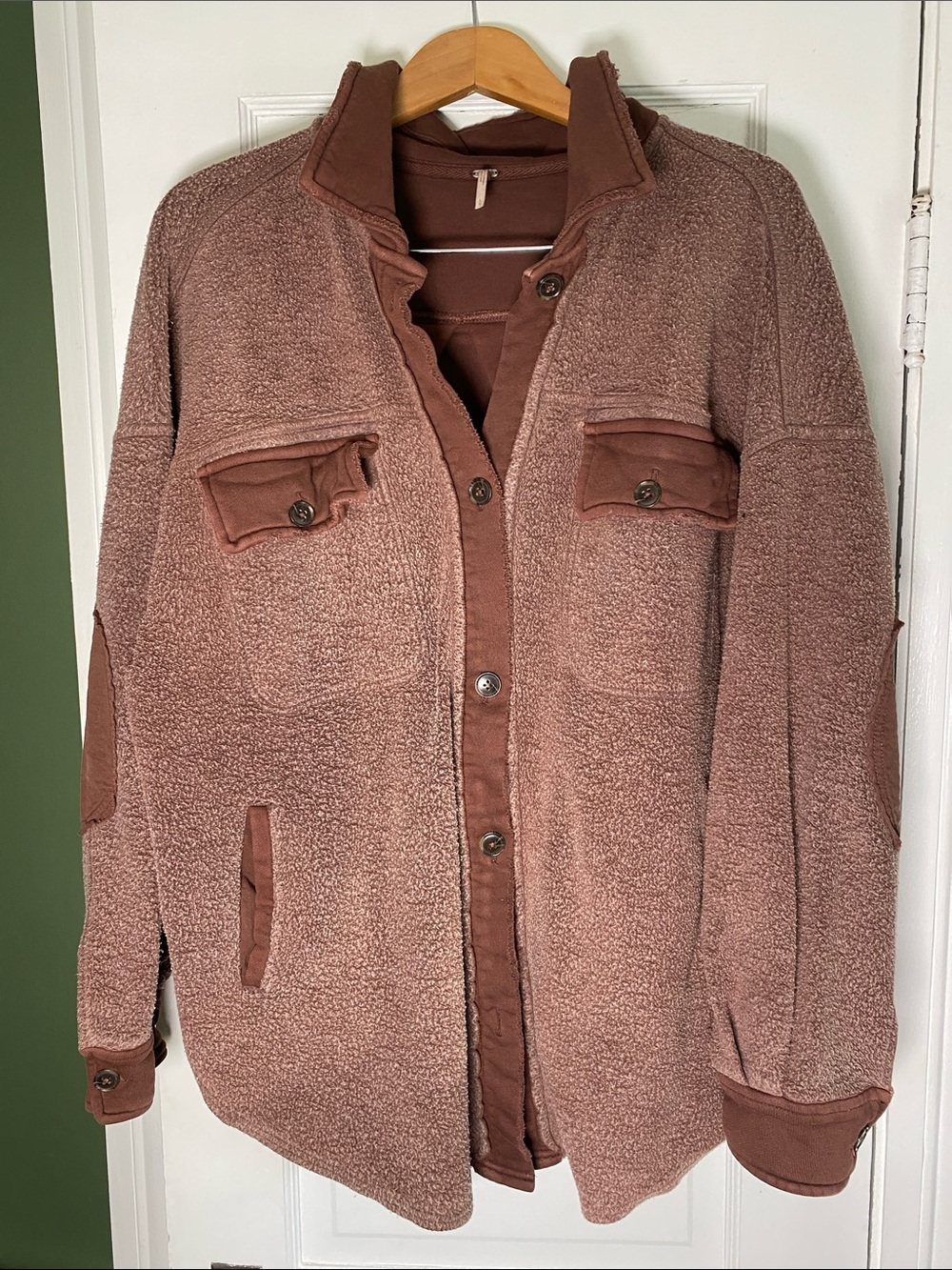 Free People Ruby Shirt Jacket size large brown